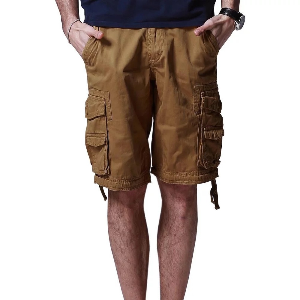 !Brown cargo matchstick shorts!